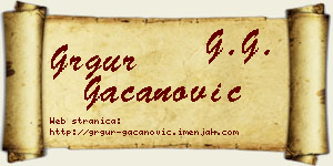 Grgur Gačanović vizit kartica